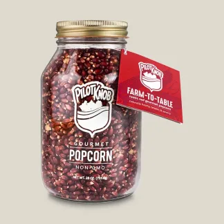 Rustic Red Popcorn Glass Mason Jar Single
